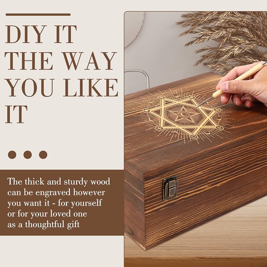 Amazon.com: Barydat Extra Large Wooden Memory Box with